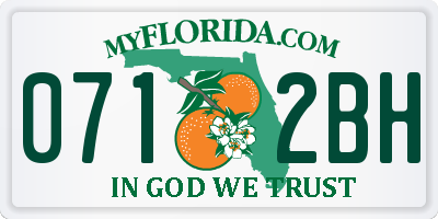 FL license plate 0712BH