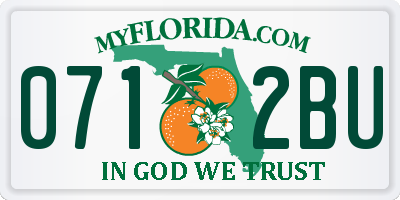 FL license plate 0712BU