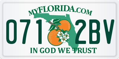 FL license plate 0712BV