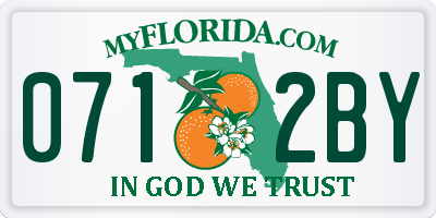FL license plate 0712BY