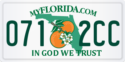 FL license plate 0712CC