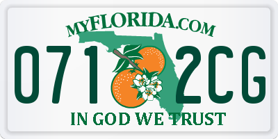 FL license plate 0712CG