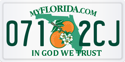 FL license plate 0712CJ