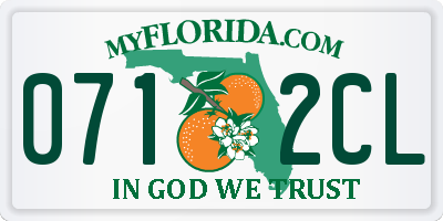 FL license plate 0712CL