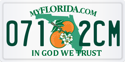 FL license plate 0712CM