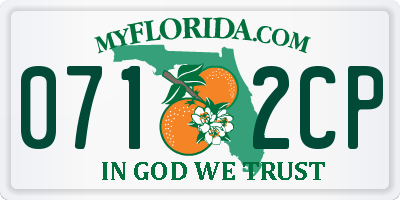 FL license plate 0712CP