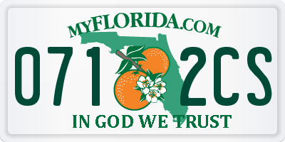 FL license plate 0712CS