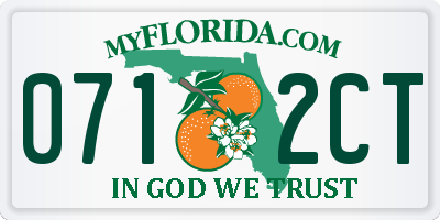 FL license plate 0712CT