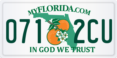 FL license plate 0712CU