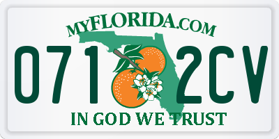 FL license plate 0712CV