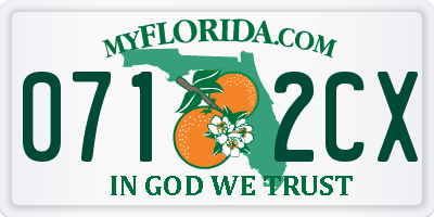 FL license plate 0712CX