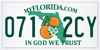 FL license plate 0712CY