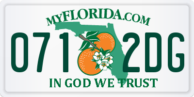 FL license plate 0712DG
