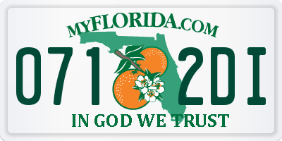 FL license plate 0712DI