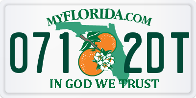 FL license plate 0712DT