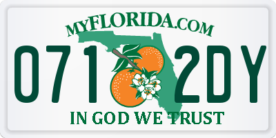 FL license plate 0712DY