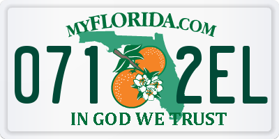 FL license plate 0712EL