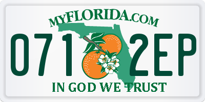 FL license plate 0712EP