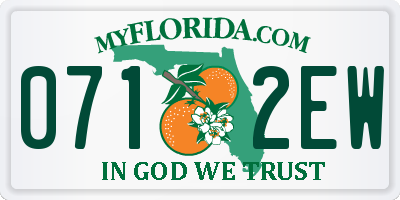 FL license plate 0712EW