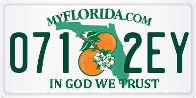FL license plate 0712EY