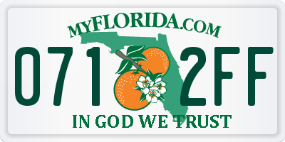 FL license plate 0712FF