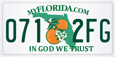 FL license plate 0712FG