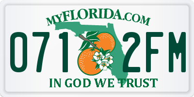 FL license plate 0712FM