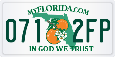 FL license plate 0712FP