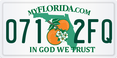 FL license plate 0712FQ