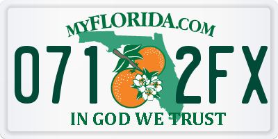 FL license plate 0712FX