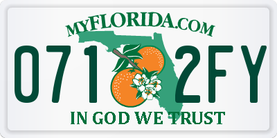 FL license plate 0712FY