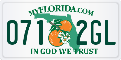 FL license plate 0712GL