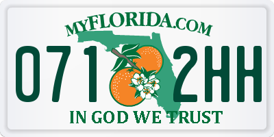 FL license plate 0712HH