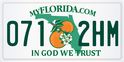 FL license plate 0712HM
