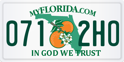 FL license plate 0712HO