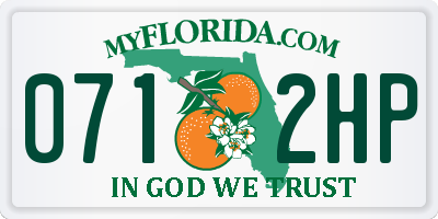 FL license plate 0712HP