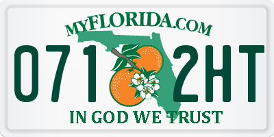 FL license plate 0712HT