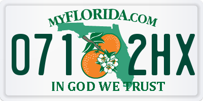 FL license plate 0712HX