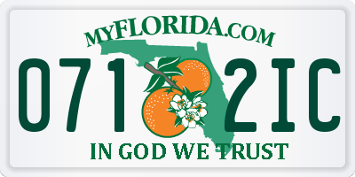 FL license plate 0712IC