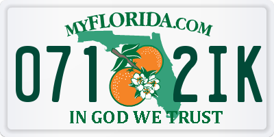 FL license plate 0712IK