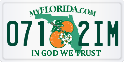 FL license plate 0712IM