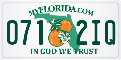 FL license plate 0712IQ
