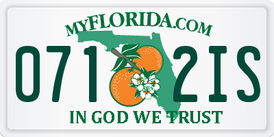 FL license plate 0712IS