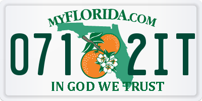 FL license plate 0712IT