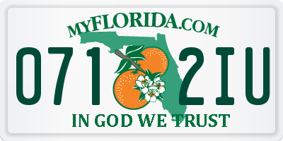 FL license plate 0712IU