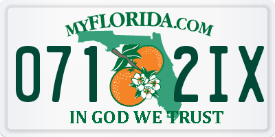 FL license plate 0712IX