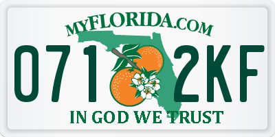 FL license plate 0712KF