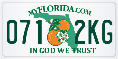 FL license plate 0712KG