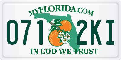 FL license plate 0712KI