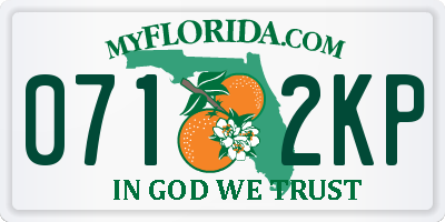 FL license plate 0712KP